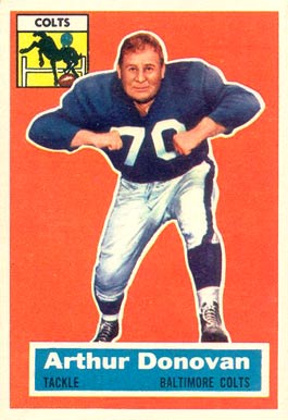 1956 Topps Arthur Donovan #36 Football Card