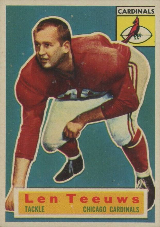 1956 Topps Len Teeuws #46 Football Card