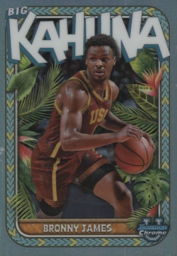 2023 Bowman University Chrome the Big Kahuna Bronny James #BK1 Basketball Card