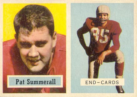 1957 Topps Pat Summerall #14 Football Card