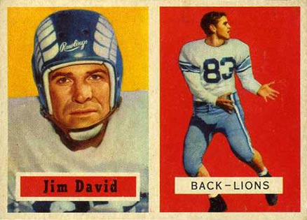 1957 Topps Jim David #150 Football Card