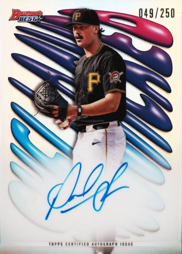 2023 Bowman's Best Shellacked Autographs Paul Skenes #SHAPS Baseball Card