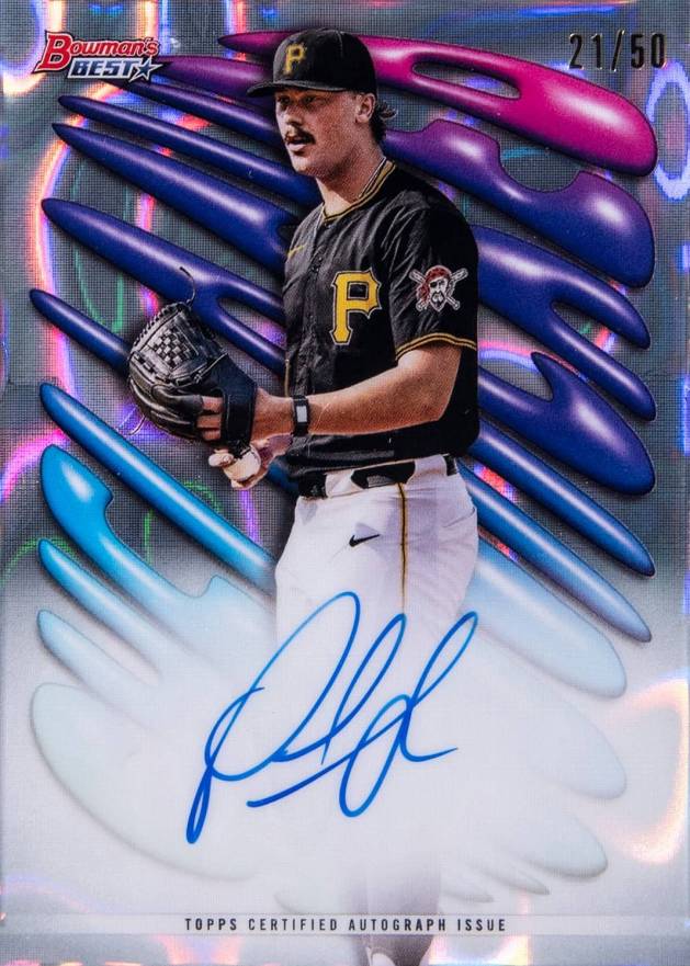 2023 Bowman's Best Shellacked Autographs Paul Skenes #SHAPS Baseball Card