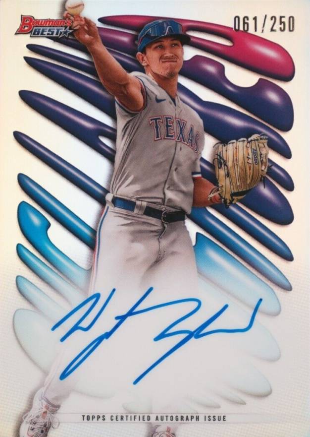 2023 Bowman's Best Shellacked Autographs Wyatt Langford #SHAWL Baseball Card