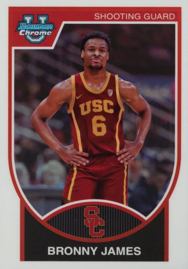 2023 Bowman University Chrome 2007-08 Bowman Bronny James #07B1 Basketball Card