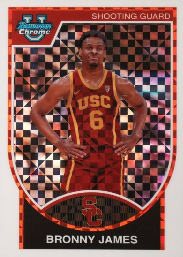 2023 Bowman University Chrome 2007-08 Bowman Bronny James #07B1 Basketball Card