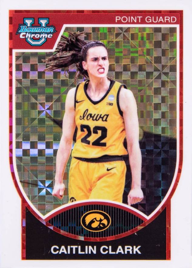 2023 Bowman University Chrome 2007-08 Bowman Caitlin Clark #07B22 Basketball Card