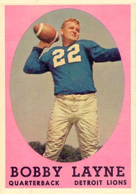 1958 Topps Bobby Layne #2 Football Card