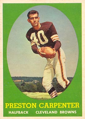 1958 Topps Preston Carpenter #128 Football Card