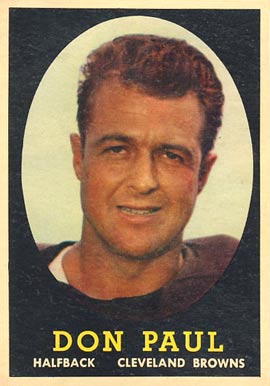 1958 Topps Don Paul #91 Football Card