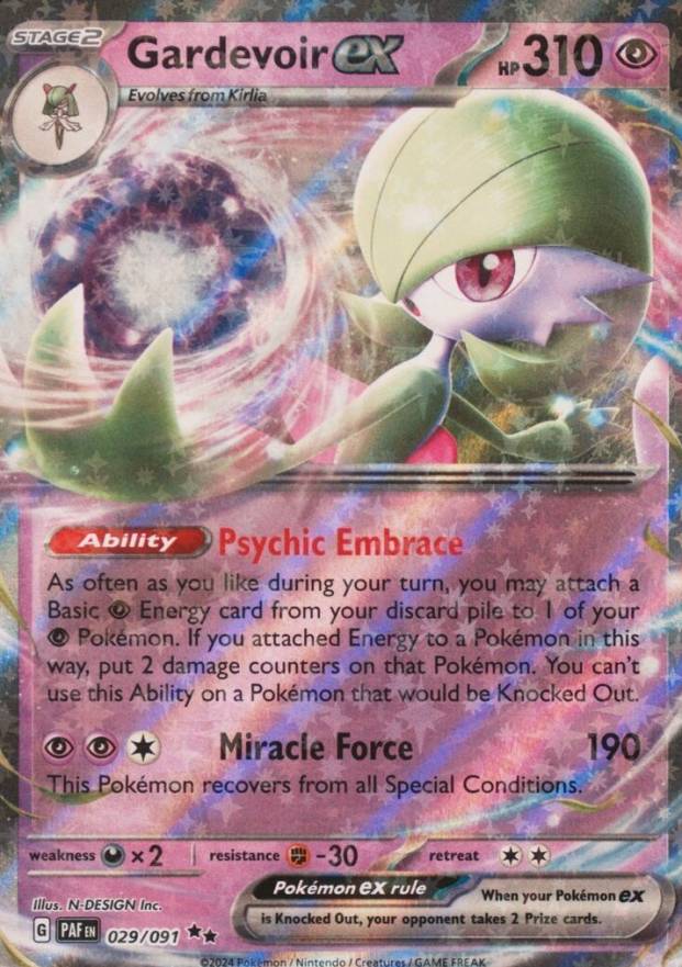 2024 Pokemon PAF EN-Paldean Fates Gardevoir EX #029 TCG Card