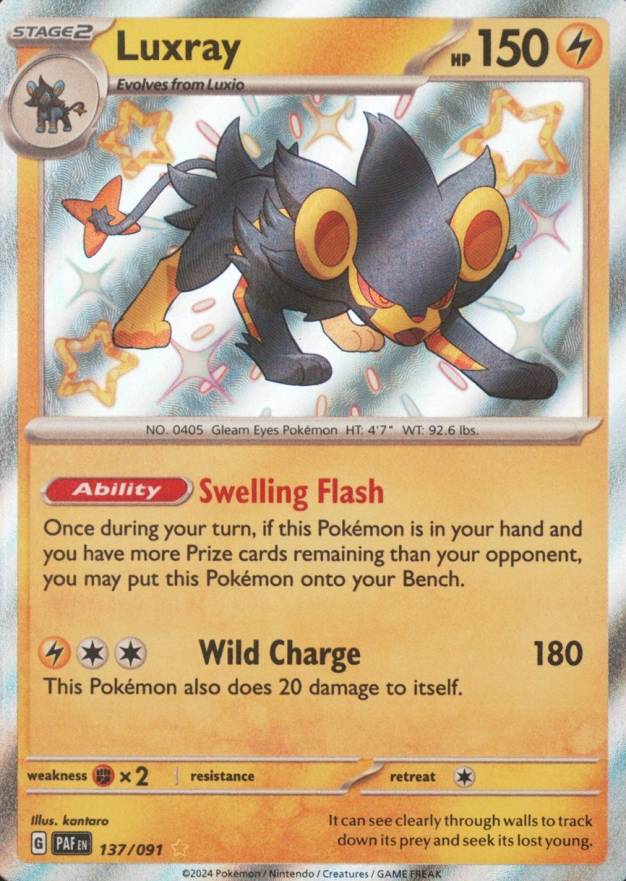 2024 Pokemon PAF EN-Paldean Fates Luxray #137 TCG Card