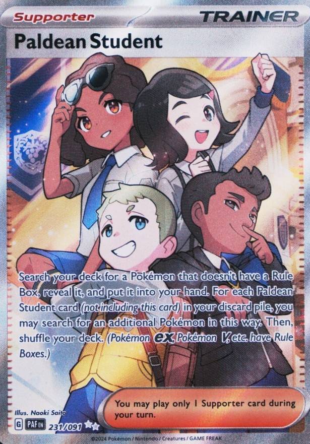 2024 Pokemon PAF EN-Paldean Fates Paldean Student #231 TCG Card