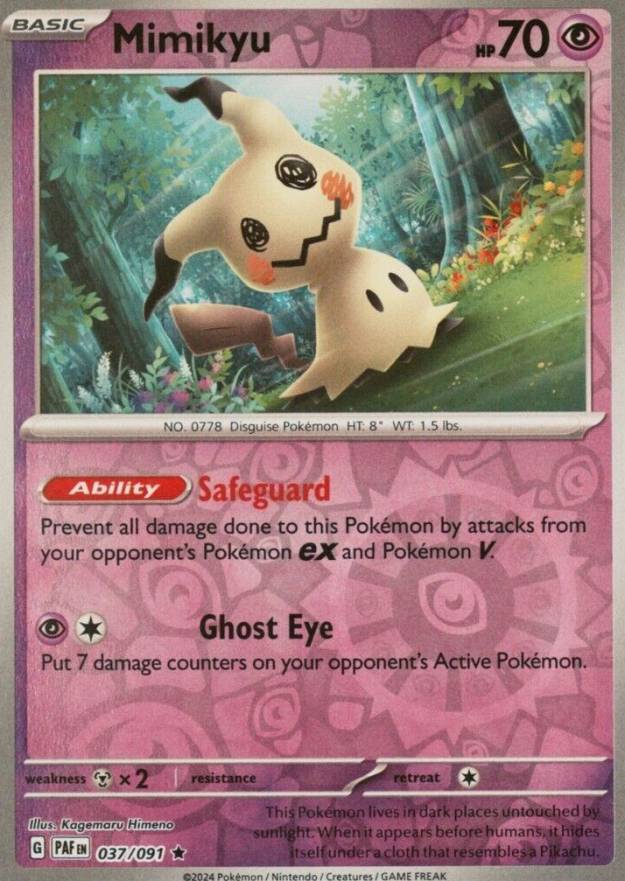 2024 Pokemon PAF EN-Paldean Fates Mimikyu #037 TCG Card