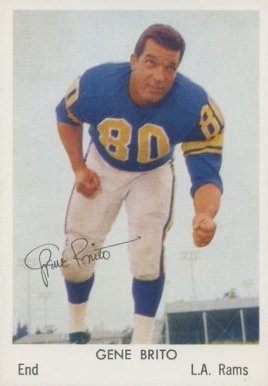 1959 Bell Brand Rams Gene Brito #31 Football Card