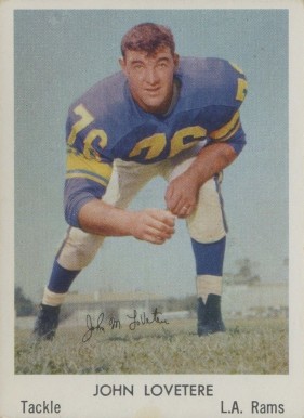 1959 Bell Brand Rams John LoVetere #27 Football Card