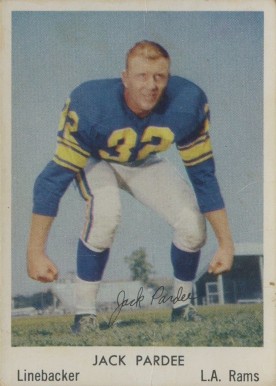 1959 Bell Brand Rams Jack Pardee #9 Football Card