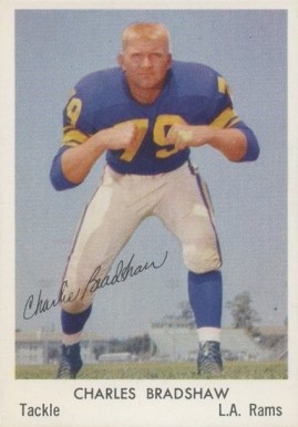 1959 Bell Brand Rams Charley Bradshaw #30 Football Card