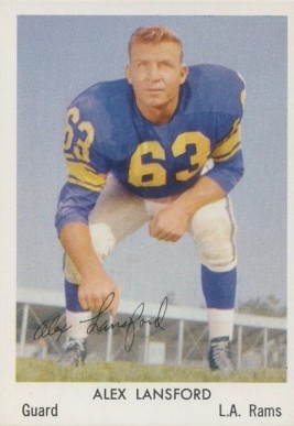 1959 Bell Brand Rams Alex Lansford #23 Football Card