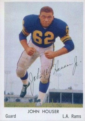 1959 Bell Brand Rams John Houser #22 Football Card