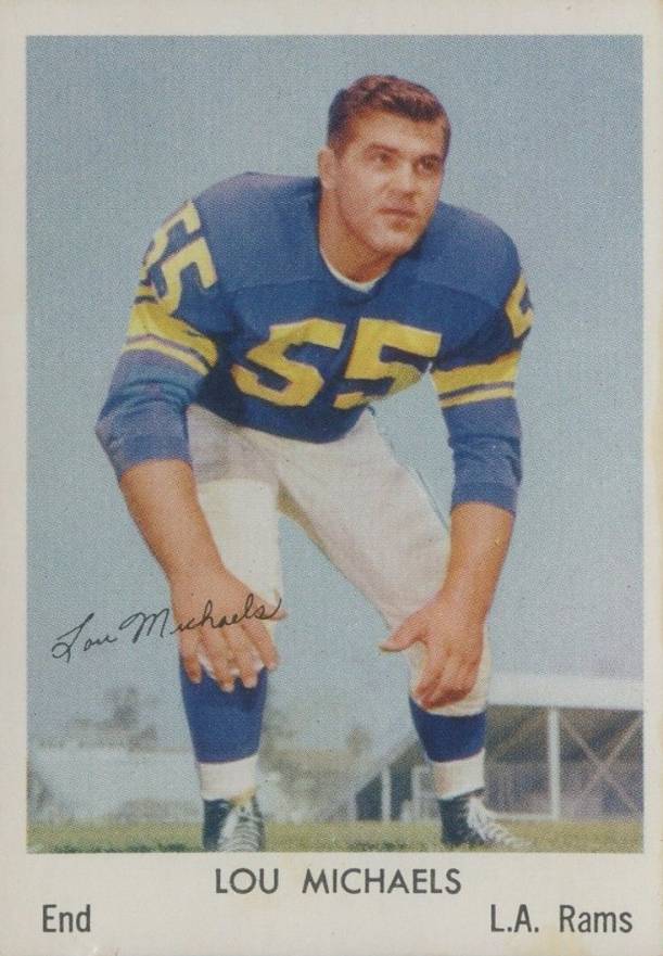 1959 Bell Brand Rams Lou Michaels #18 Football Card