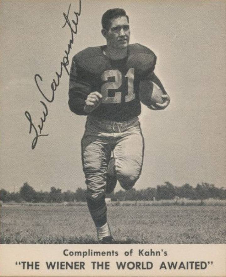 1959 Kahn's Wieners Lew Carpenter # Football Card