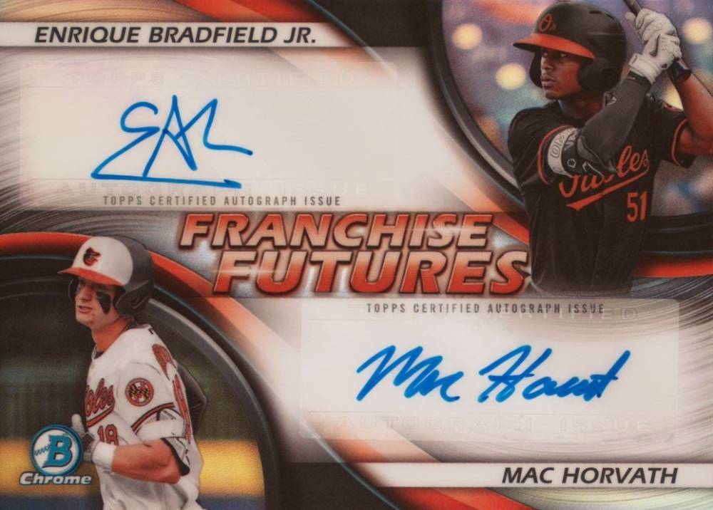 2023 Bowman Draft Franchise Futures Dual Autographs Enrique Bradfield Jr./Mac Horvath #FFDABH Baseball Card