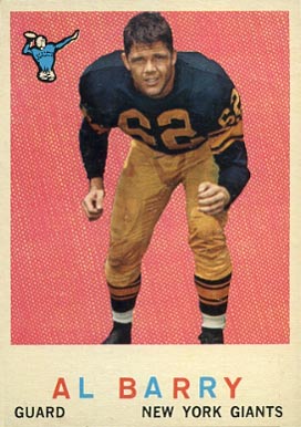 1959 Topps Al Barry #138 Football Card