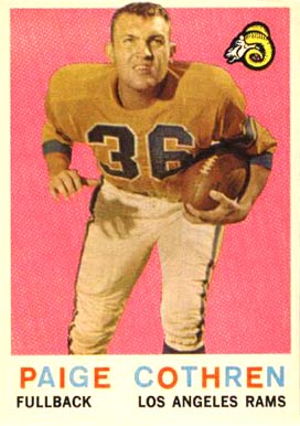 1959 Topps Paige Cothren #28 Football Card