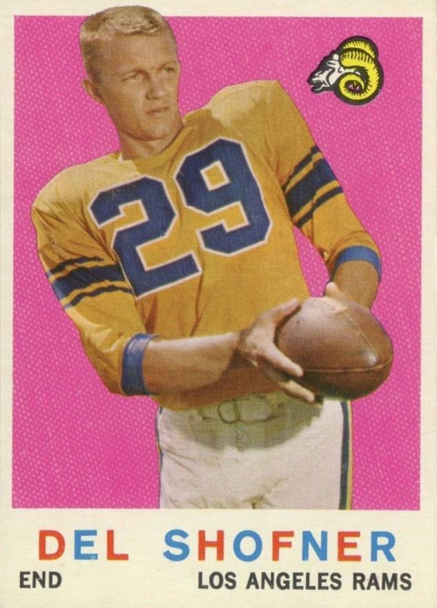 1959 Topps Del Shofner #15 Football Card