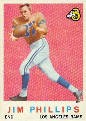 1959 Topps Jim Phillips #142 Football Card