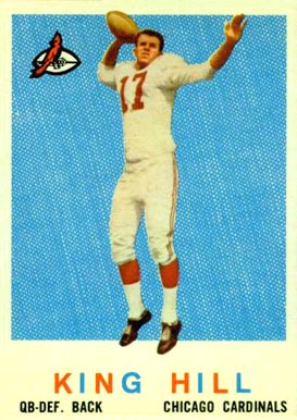 1959 Topps King Hill #117 Football Card