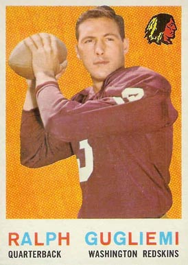 1959 Topps Ralph Gugliemi #97 Football Card