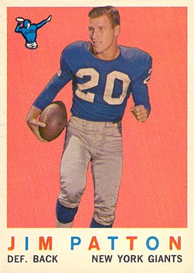 1959 Topps Jim Patton #87 Football Card