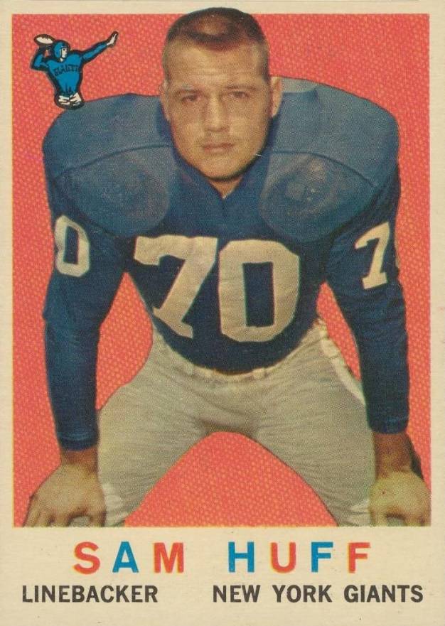 1959 Topps Sam Huff #51 Football Card