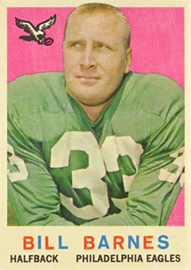 1959 Topps Bill Barnes #25 Football Card