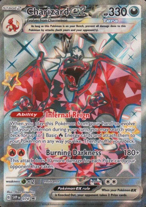 2024 Pokemon SVP EN-SV Black Star Promo Charizard EX #074 TCG Card