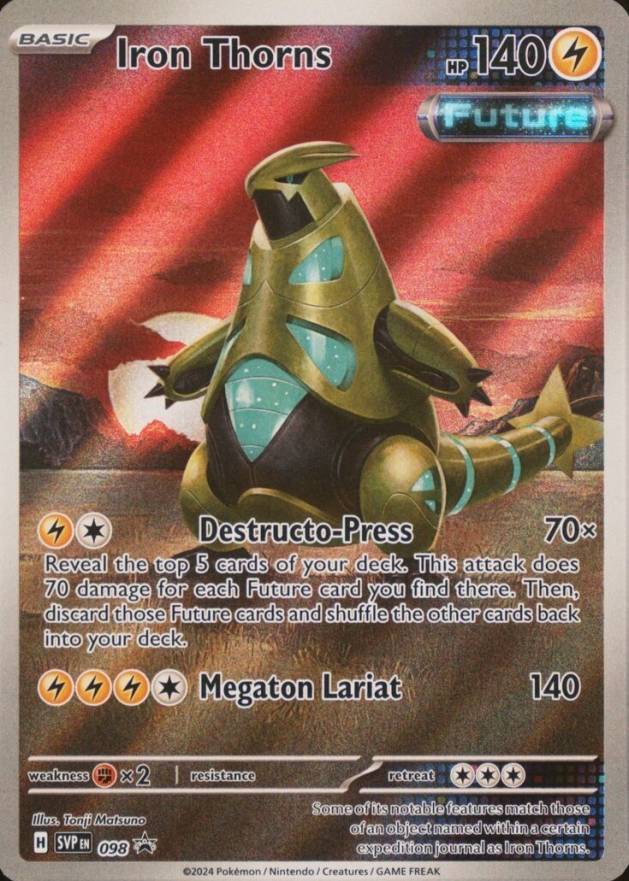 2024 Pokemon SVP EN-SV Black Star Promo Iron Thorns #098 TCG Card