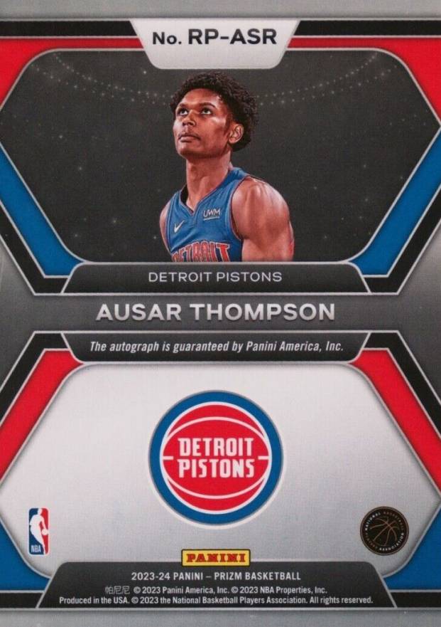 2023 Panini Prizm Rookie Penmanship Ausar Thompson #RPASR Basketball Card