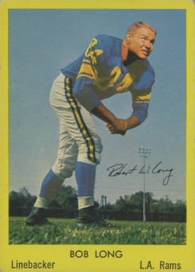 1960 Bell Brand Rams Bob Long #23 Football Card