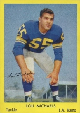 1960 Bell Brand Rams Lou Michaels #18 Football Card