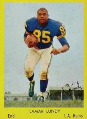 1960 Bell Brand Rams Lamar Lundy #14 Football Card