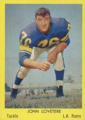 1960 Bell Brand Rams John LoVetere #11 Football Card