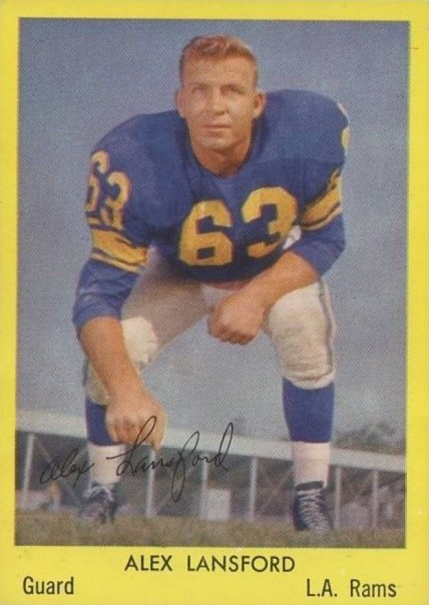 1960 Bell Brand Rams Buck Lansford #8 Football Card