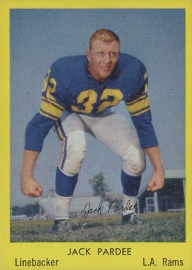 1960 Bell Brand Rams Jack Pardee #9 Football Card