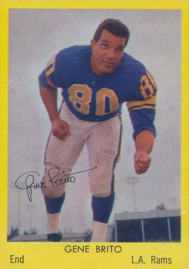 1960 Bell Brand Rams Gene Brito #6 Football Card