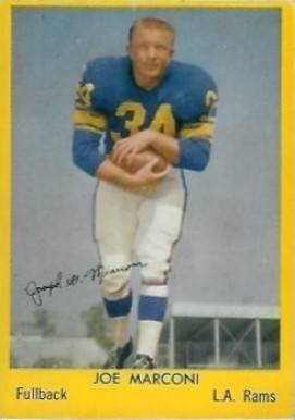 1960 Bell Brand Rams Joe Marconi #1 Football Card