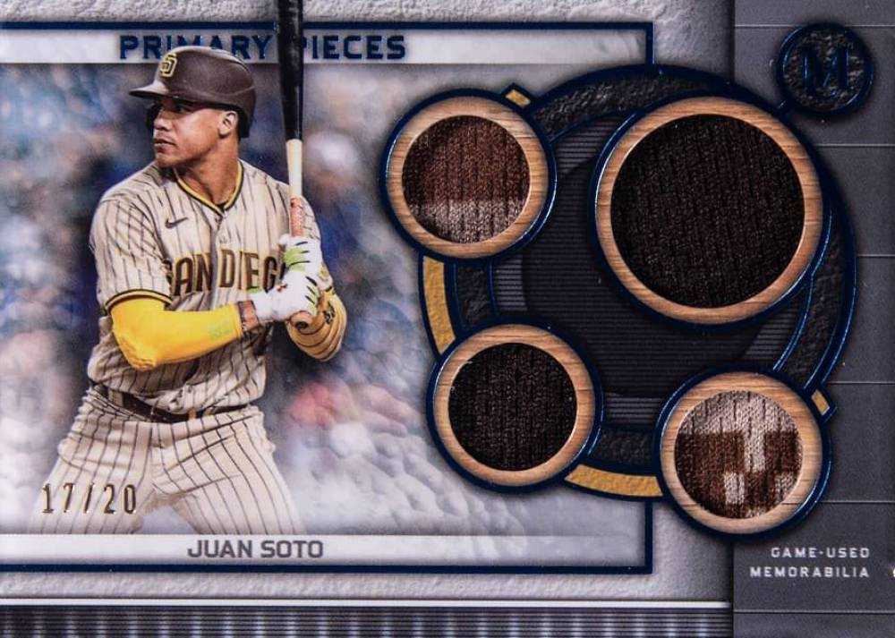 2023 Topps Museum Collection Single-Player Primary Pieces Quad Relics Juan Soto #JS Baseball Card