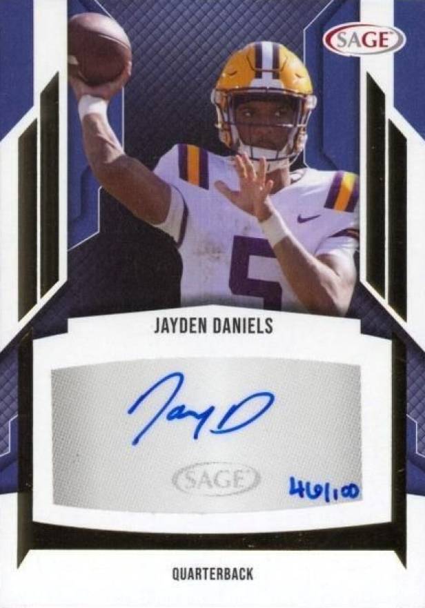 2024 Sage Autographs Jayden Daniels #AJD Football Card