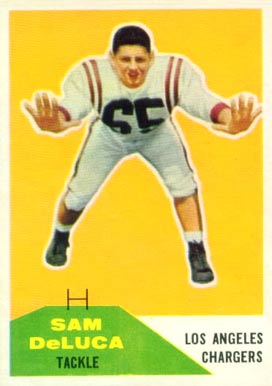 1960 Fleer Sam Deluca #89 Football Card